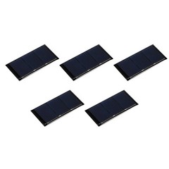 Mini Solar Panel Cell 1.5V 160mA 0.24W 60mm x 30mm for DIY Project Pack of 5