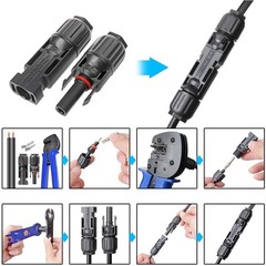 10 Pair Male Female M/F Wire Cable Connector Solar Panel Adapter 30A Waterproof