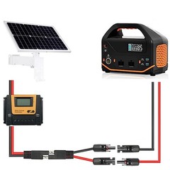 1ft 10AWG Solar Panel Connector Cable, SAE to MC-4 Male Female Adapter PV Ext…
