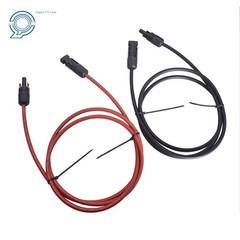 12AWG 1 Pair 5ft (1.524m) Black + Red Solar Panel Extension Cable Wire Connector