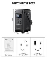 240W Portable Power Station 154Wh/48000mAh, 100W USB-C Battery Power Bank