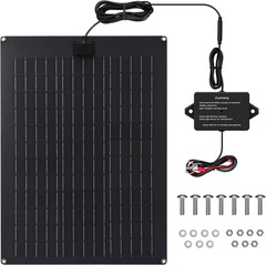 Solar Battery Charger Maintainer 20W Solar Panel Kit for Dump Trailer Built-In