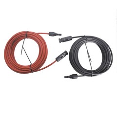 1 Pair 30ft Solar Panel Extension Cable Wire Connector Black + Red 12AWG