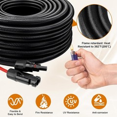 Solar to XT60i Cable – 10AWG 30FT Solar Panel to XT60i Adapter Connector with Fl