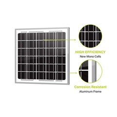 5W(Watts) 12V(Volts) 5W Monocrystalline 10BB Solar Panel Battery Maintainer H…
