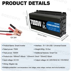 7000W Peak Solar System Kit Flexible Panel 100A Controller 12V To 110V 220V