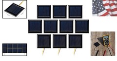 AOSHIKE 10Pcs 2V 130mA Micro Solar Panels Photovoltaic Solar Cells with Wires…