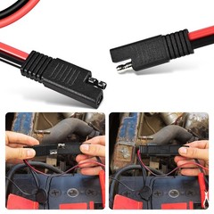 2-Pack 2 Pin Quick Disconnect Polarized Wire Harness, 1FT 10AWG