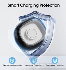 Charging Case for Oura Ring Gen 5, 4 & 3 Charger, 2000mAh Portable Travel Black