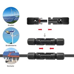 Waterproof Male Female M/F Wire Cable Connector Set Solar Panel 5-20 Pairs