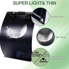 200W/400W 12/24V Solar Panel Mono HighEfficiency PV for Sunshed Camping Generate