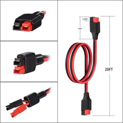 20FT Solar Extension Cable – Anderson Connector with Easy Plug-and-Play Use
