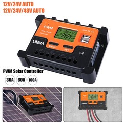 Solar Panel Regulator Battery Charge Controller 12V/24V/48V Auto Tracking LCD