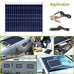 Outdoor 25W Solar Panel 12V Battery Charger System Maintainer Marine Boat RV Car