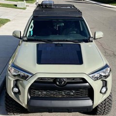 Lensun 100W 12V Flexible Solar Panel for Toyota 4Runner 4th 5th Gen 2003-2024