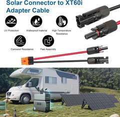 Solar to Xt60I Cable 10AWG – 100FT Solar Panel to Xt60I Adapter Connector Xt60I-