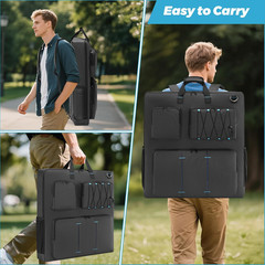Solar Panel Storage Bag for 2 Panels, Padded Travel Carrying Case Compatible wit