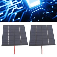 2 Pcs 2W 12V Solar Panel 110x136mm Polycrystalline Silicon Solar Panel Charger