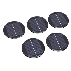 5pcs Round Monocrystalline Silicon Solar Panel For Small Devices