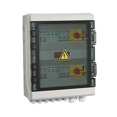Solar PV Combiner Box 6-Way in 2-Way Out Surge Protection Fuses Waterproof