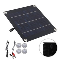 Premium Monocrystalline Silicon Solar Panel Kit 10W 12V Waterproof Car Charger