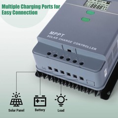 5200W MPPT Solar Charge Controller 100A 12V 24V 36V 48V USB Battery PV Regulator