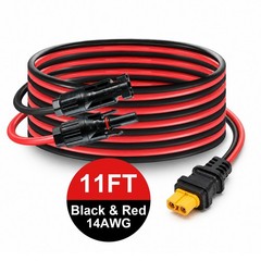 11FT Solar to XT60 Extension Cable solar panel cable adapter for Power Stations