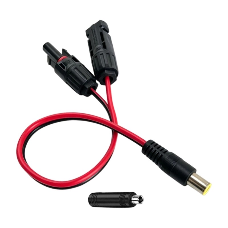 Solar Panel Adapter Cable MC4S to DC7909 with DC8020 Adapter, 14AWG PVC Charging