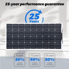 200W Flexible Solar Panel Mono 12V Car Boat Home Camping RV Boat Battery Charge