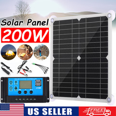 200W Solar Panel Kits 100A 12V Battery Charger with Controller Caravan Boat RV