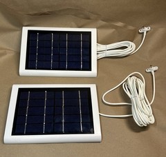 2X Ring Solar Panel for Ring Spotlight Cam Battery/Stick Up Cam Battery – White