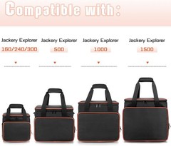 Multi-Pocket Black Carry Bag for Jackery Explorer – Ideal for Camping & Travel