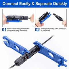 2PCS MC4 Solar Connector Wrench Disconnect Tool Spanner for Panel Connectors.