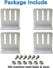 Solar Panel L Bracket Mounting Mounts Set Solar Panel RV Boat Roof Wall Flat