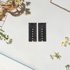 8Pcs Keyboard Slide Brackets Alloy Black L-Shaped Heavy Duty Durable Support