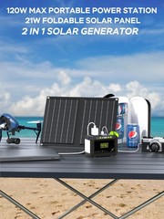 Estación De Energía Con Panel Solar Generador Portátil Para Emergencia / Acampar