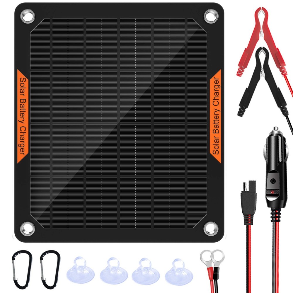 5W 12V Solar Car Battery Charger Portable Waterproof Solar Power Battery Charge