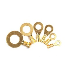 Cable Wire Connector Bare Terminal Brass Material Different Sizes Golden Color