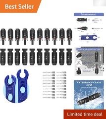 Complete 22 PCS Solar Panel Connector Kit with 10AWG Compatibility & Accessories