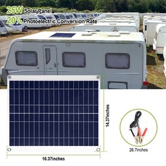 25W Flexible Solar Panel Car Battery 12V Trickle Charger Car Boat RV Car Home