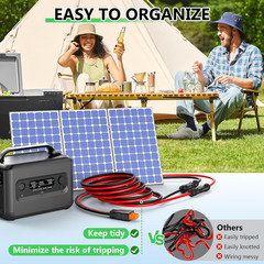 Solar to Xt60I Extension Cable 10AWG 50FT Xt60I Female to Male Connector for RV