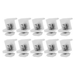 10 X Solar Mount Z Bracket Pressing Block PV Panel Rail End Grounding Clamp 40mm