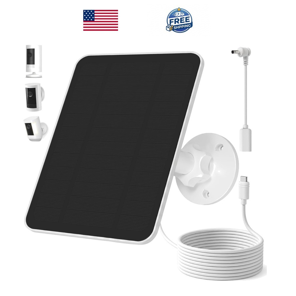 Solar Panel for Ring Camera(2nd Generation) Dustproof Waterproof 5W Solar Panel