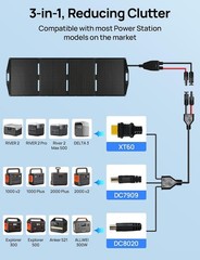 High Efficiency 200W Solar Charger – Waterproof, Portable & Adjustable Kickstand