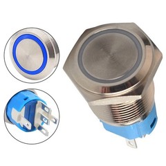Water Splashes 19mm Power Switch Versatile Wiring Options Corrosion-Resistant