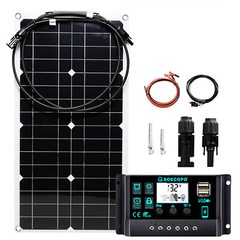 2500W 30-100A Solar Panel Kit 12V Charger Battery Charger Maintainer Boat RV Cx6