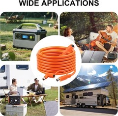 50FT 14AWG DC7909 Solar Panel Extension Cable Compatible with Jackery Solar G…
