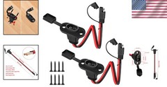 2 Pack SAE Quick Connector Harness， 1FT 10AWG SAE Adapter Male Plug to Female…