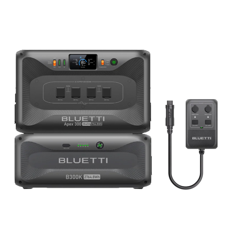 BLUETTI Apex 300 Power Station 5529.6Wh + B300K Battery + Power Hub D1