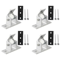 Practical Foot Mount Solar Panel Rubber Pads Tilt Angle Aluminum Alloy